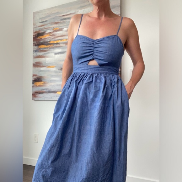 Zara Dresses & Skirts - ZARA Chambray Cotton Dress